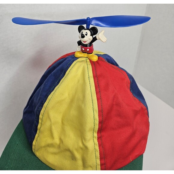 Disney Mickey Mouse Vintage Baseball Cap w Propeller Theme Park 90's Rare - Picture 2 of 9